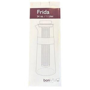 BonVIVO Cold Brew Coffee Maker Frida 34oz Stainless Open Box